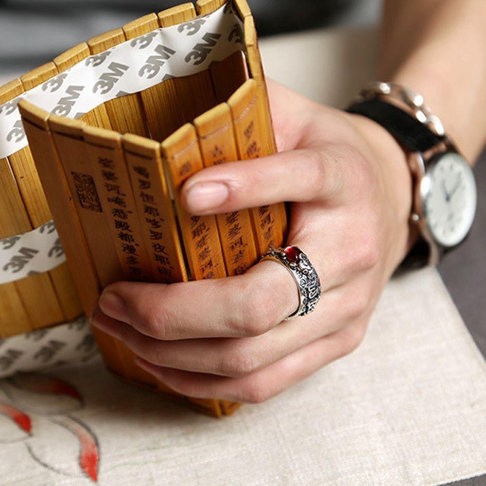 Амулет удачи, резные металлические кольца, буддийские ювелирные изделия, подарки, регулируемое открытое кольцо, мужские и женские кольца