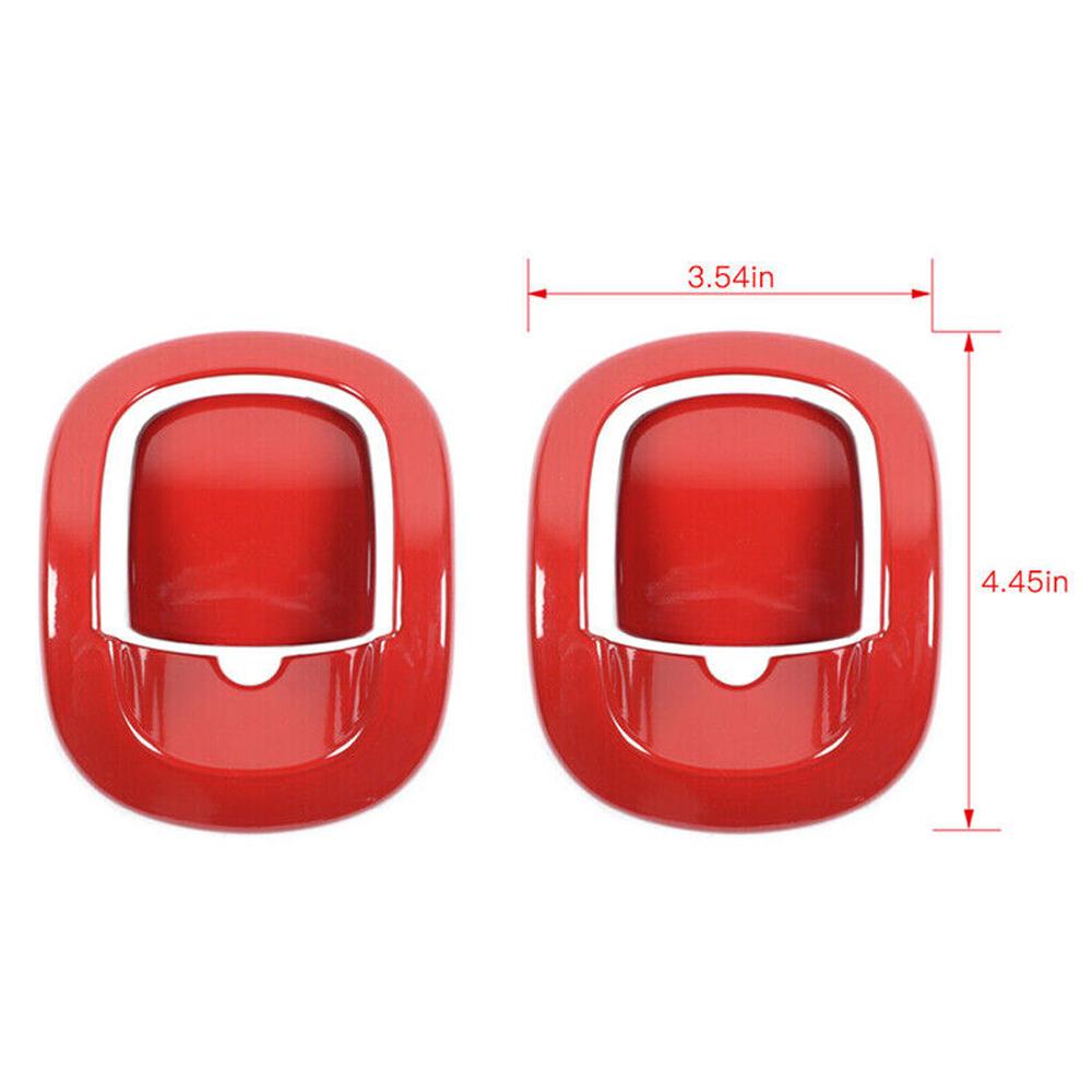 ABS Carbon Fiber Backrest Seat Handle Button Decor Cover Bezel Trim For Dodge Challenger 2016-2023
