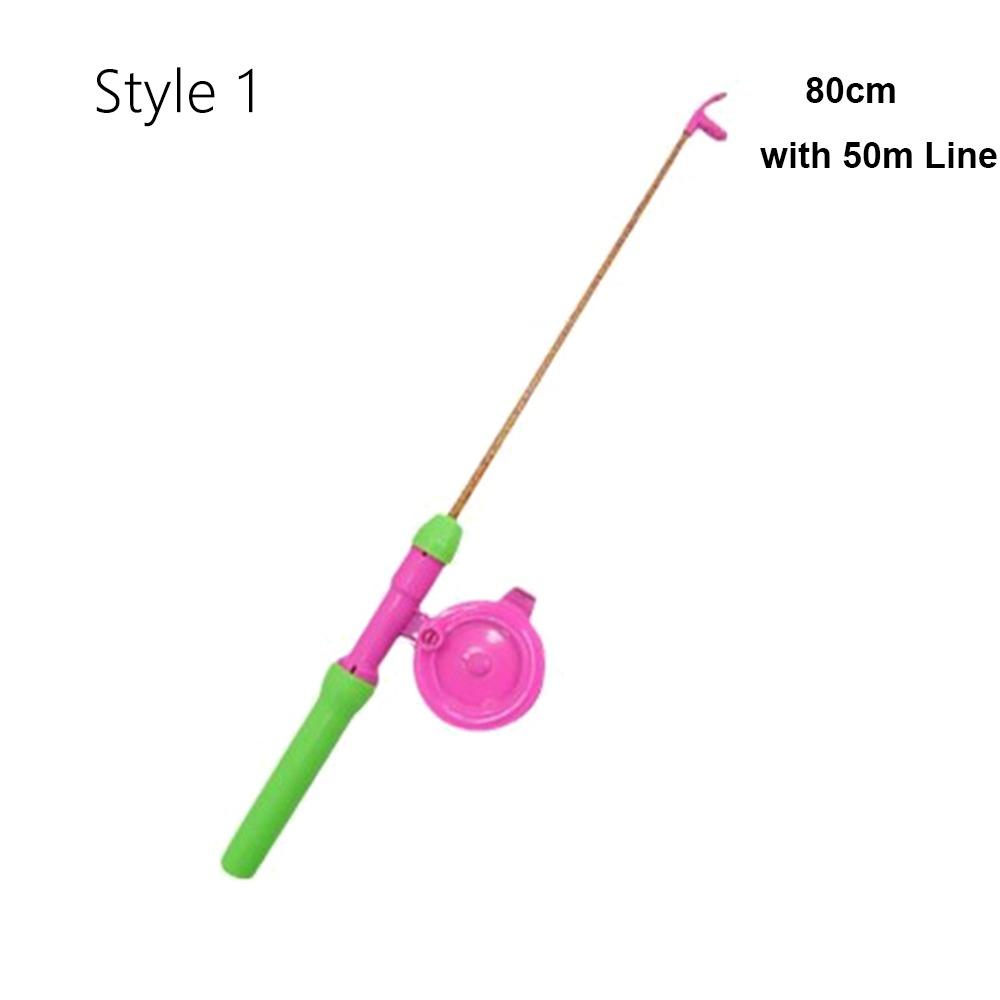 Cartoon Mini Kites Rods 38cm/58cm/80cm Fishing Rods New Children Fishing Kites Rods For Kids Gifts