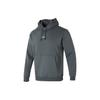 Logo Embroidered Drawstring Hooded Fleece Sports Sweatshirt Men Sweatshirt Dark-Gray IS1463