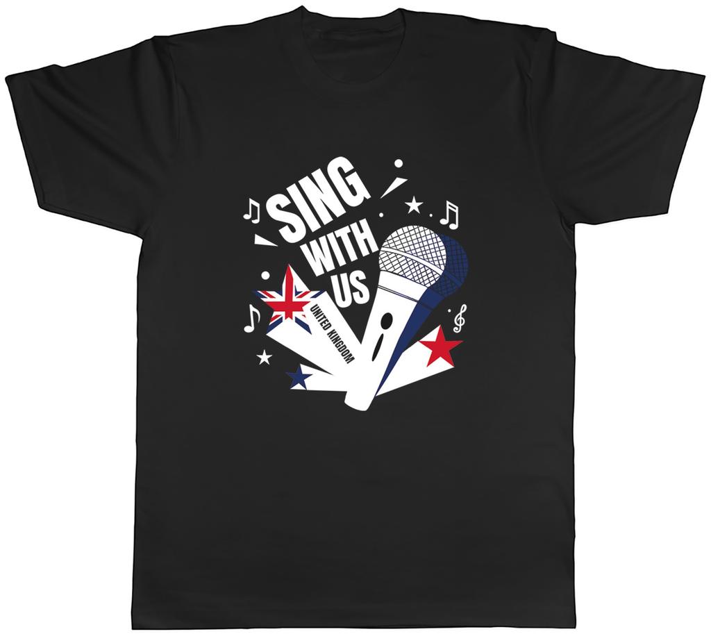 United Kingdom Music Sing with us Note karaoke Unisexs TShirt Tee Gift Top