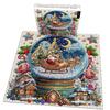 Christmas Crystal Ball Jigsaw Puzzle Santa Snow Village Scene 1000 Pieces Adults Cardboard Puzzle Family Game Home Decor