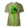 Reptile Gecko 3D Print T Shirt Men Summer Round Neck T-shirt Graphics Short Sleeve Oversized Pullover Fashion Tee Tops Clothing