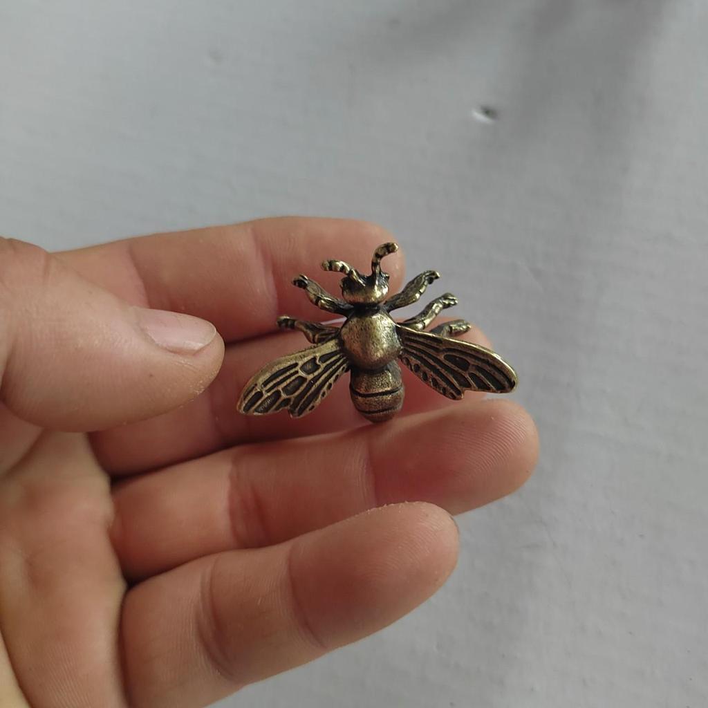 Brass Insect Tea Pet Ornaments: Mantis, Bee, Cricket, Ant, Cockroach, Beetle