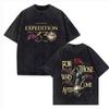 Game Clair Obscur Expdition  Vintage Washed T Shirts Mens Women Casual High Quality Cotton Tshirt Fans Streetwear