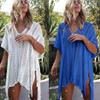European & American Knitted Hollow Loose Sexy Vacation Beach Bikini Cover-Up: Sun Protection Swimsuit Jacket for Women