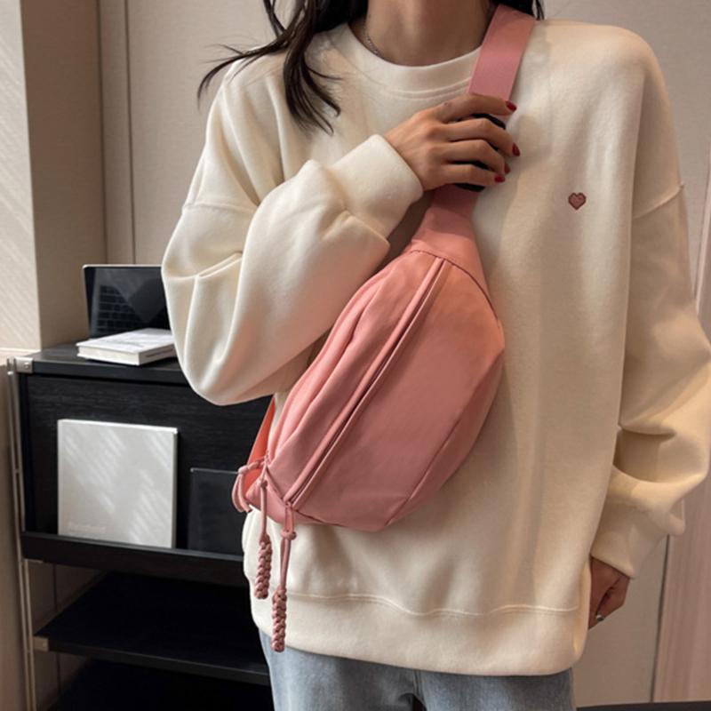 Light Weight Chest Bag Women Fashion Cross Body Bag Korean Casual Dumpling Shoulder Sling Bag for Woman