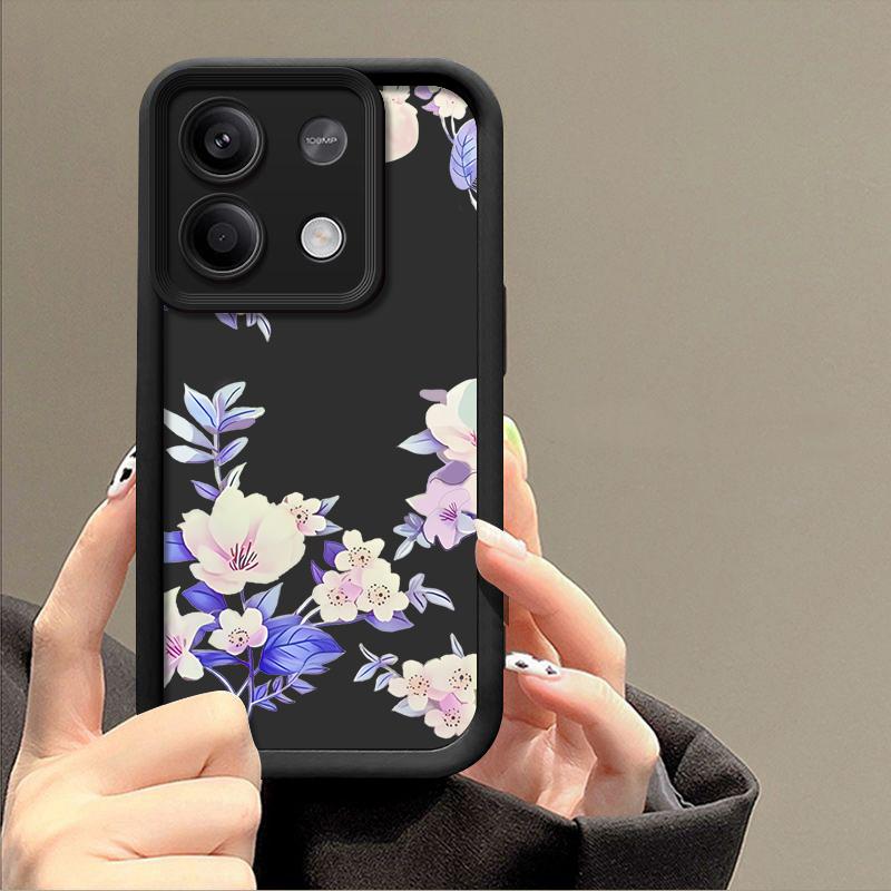 For Xiaomi 13t 11t Pro Poco X6 X5 F6 M6 Redmi Note 12 11 10 13 Pro 5g Flower Pattern Shockproof Silicone Soft Lens Protection Case Cover