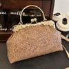 Exquisite Clutch Purse Fashion Chinese Style Print Shoulder Bag Women's Bag Elegant Chain Handbag Ladies PU Leather Dinner Bag