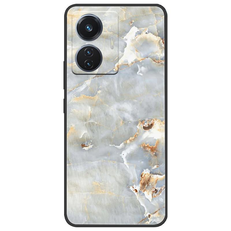 Для vivo T1 4G Y55 4G iQOO Z6 44 Вт V2153 Чехол Мраморный Мягкий Матовый Силиконовый Чехол на Заднюю Панель Для Vivo T1 44 Вт Полная Защита Чехол для Телефона