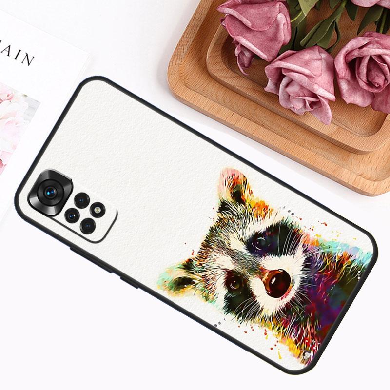 Cute Raccoon Case For Xiaomi Redmi Note 14 Pro 13 12 11 9 10 9S 10S 11S 12S Redmi 14C 13C 10C 12C Cover