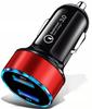 co2 Автомобильное зарядное устройство, быстрая зарядка QC 3.0, алюминиевое 3.1A, черное 0055