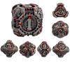 7 шт./набор игральных костей Gear Metal Dnd, набор многогранных игральных костей с цифрами для настольной игры Dnd TRPG Cthulhu COC Running Team D6