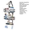 3 Tier Shower Caddy Easy Installation Shower Hanging Organizer Large Capacity Wall-mounted Rustproof Shower Shelf with Hooks for Towels Sponge