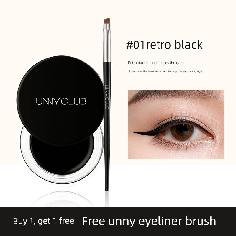 Unny Eyeliner Is Smudge-Proof, Waterproof, Long-Lasting, and Natural-Looking, Specially Designed for Makeup Artists, Comes with a Blade Brush for