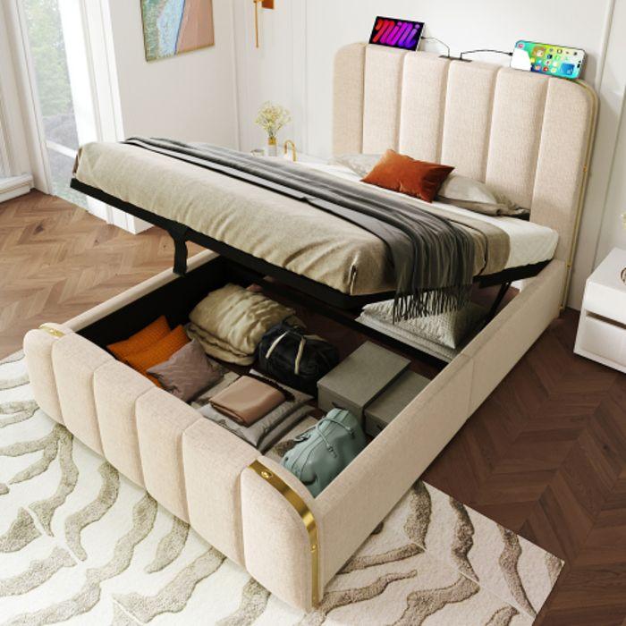 Tête de lit - MUVOE - 90x200cm - Rembourrée - USB Type C - Design Contemporain