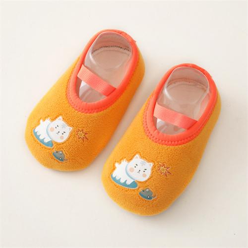 Baby Boys Girls Shoes First Walkers Winter Indoor Outdoor Slippers Infant Crib Floor Shoes with Rubber Sole Anti-slip