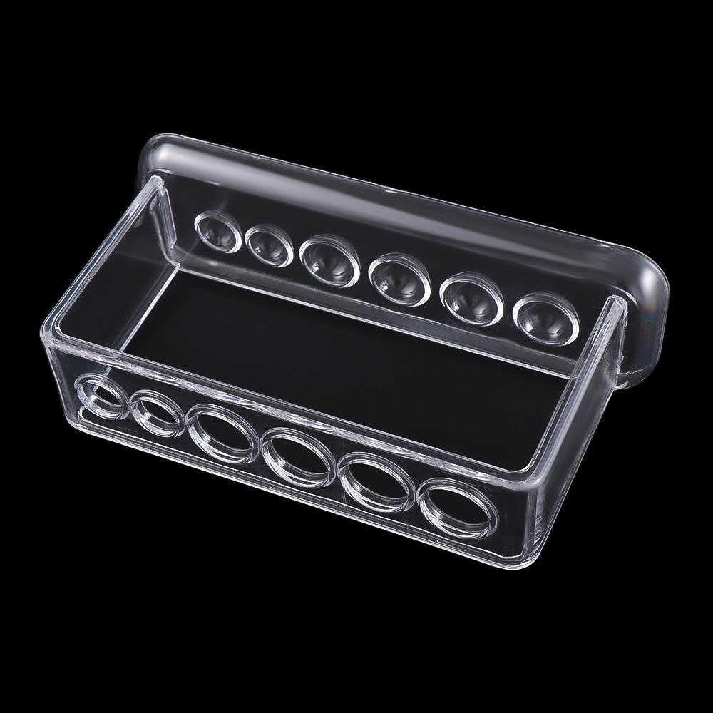 Plastic Transparent Clear 6 Holes Test Tube Stand Burette Shelf Test Tube Rack Test Tube Holder