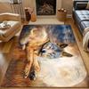 Vintage Art Wolf Print Carpet for Living Room Bedroom Bedside Sofa Floor Mat Modern Home Decor  Aisle Corridor Area Rug