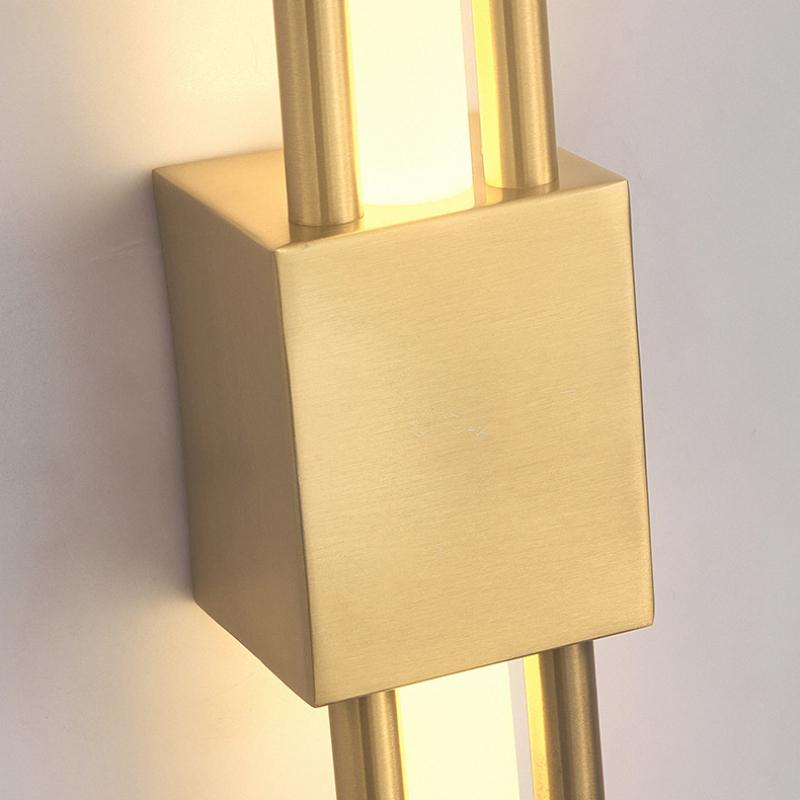 Nordic Modern Simple Gold Lamp Body Restaurant Wall Light Living Room Background Balcony Aisle Bedroom Wall Lamp LED Aesthetics