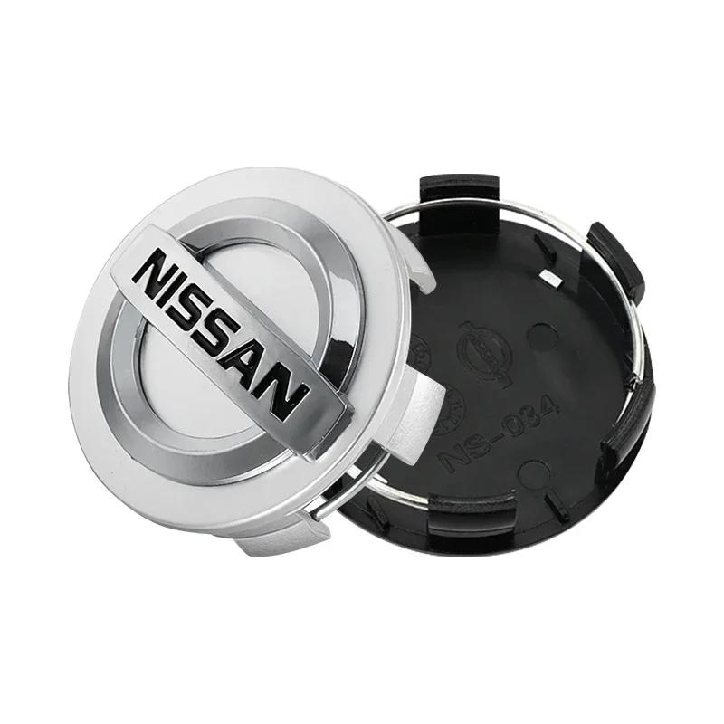 4Pcs 60mm Car Wheel Center Hub Cap Rim Cover for Nissan Qashqai X J10 J11 YTrail Tiida Juke Teana Pulsar Altima Auto Accessories