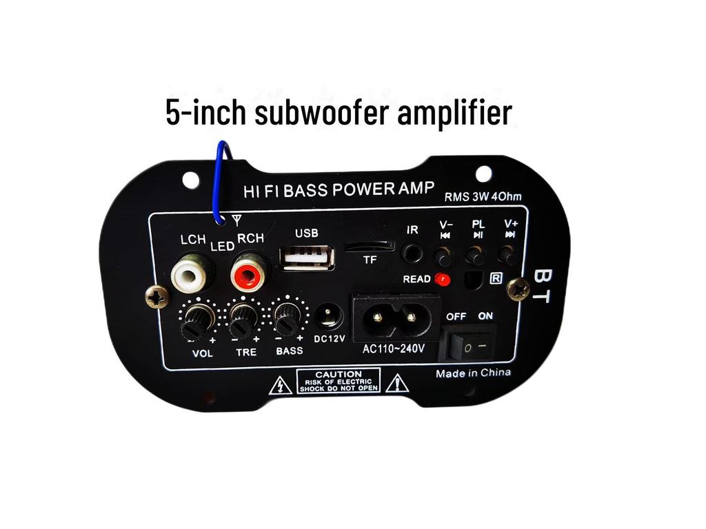5" Bluetooth 12V/220V двухканальный сабвуферный усилитель для грузовика