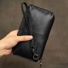 Натуральная кожа, повседневный мужской клатч, кошелек для телефона, мини-кошельки для монет, держатель для кредитных карт, черные деловые маленькие сумки для денег