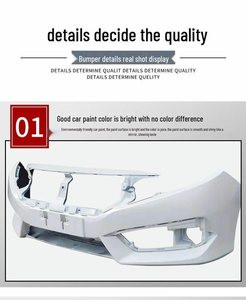 Совместим с передним и задним бамперами Honda Civic 2016-2018 годов выпуска.