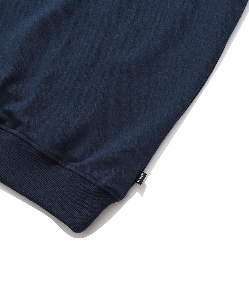 GAINSBORO Arch Logo Collar Sweatshirt_Navy