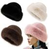 Мягкая плюшевая шляпа-ведро из искусственного меха, панама, зимняя шапка для защиты от холода для женщин, девушек