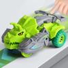 Игрушечная машинка-динозавр Милый мультяшный трицератопс Без батареек Инерционный привод Вперед Игрушка-машинка Забавный динозавр Трансформирующаяся детская игрушечная машинка