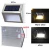 Stainless Steel 3LED Step Light Waterproof Easy Installation Solar Fence Lights Warm Light Deck Lights