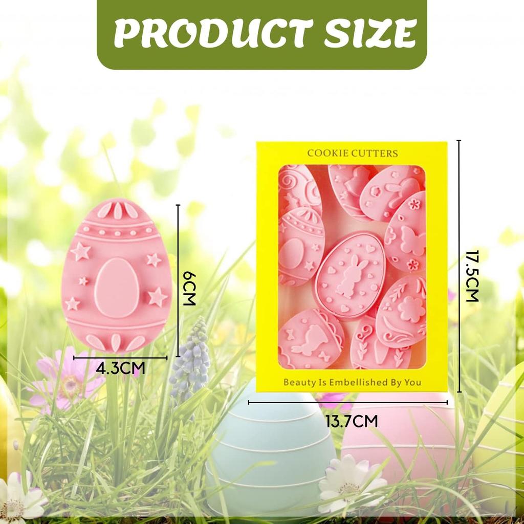 Набор формочек для печенья на Пасху, 9 шт. 3D пластиковые пасхальные яйца штампованные формы Linzer формочки для печенья для пасхальной вечеринки украшения