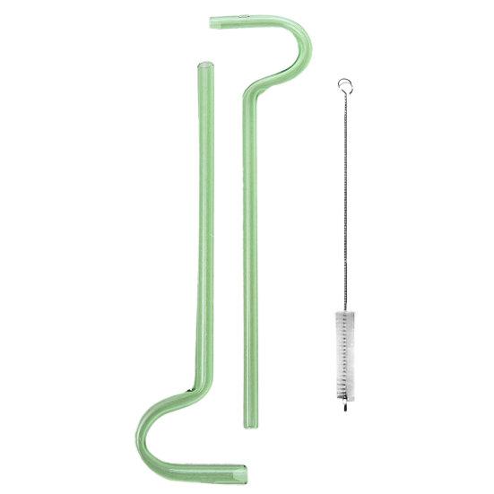 Витражные соломинки, 2 шт./компл., повторно используемые с кистью, новые прочные съемные вилки, соломинки для питья воды, тонкая работа, против морщин на губах