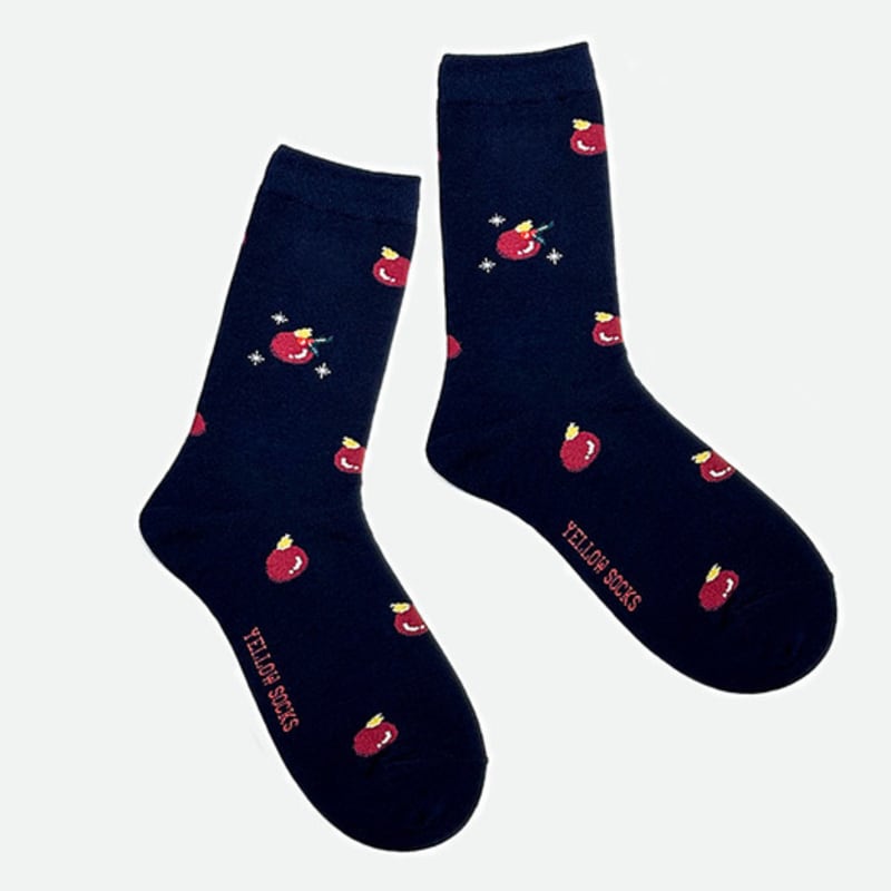 ЖЕЛТЫЕ НОСКИ ВЕСЕЛОЕ УКРАШЕНИЕ ТЕМНО-СИНИЙ