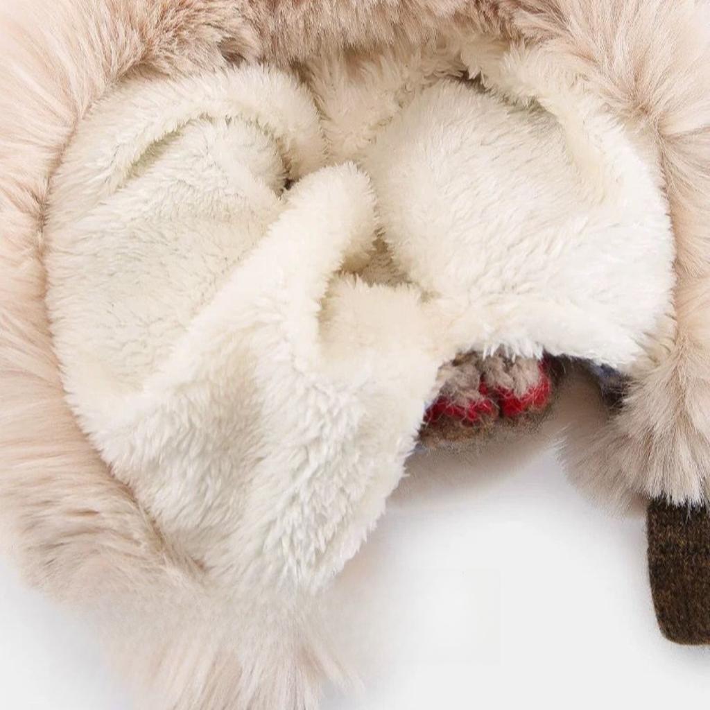 Плюшевая шапка, Вязаная шапка, Теплая шапка, Утепленная, Морозостойкая шапка, Шапка с защитой ушей