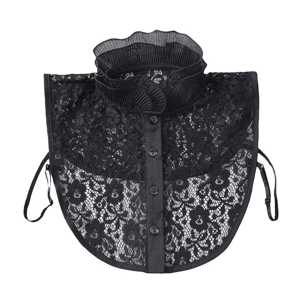 Поддельный воротник с сетчатым краем, универсальный поддельный воротник, кружевной поддельный воротник для женщин с воротником рубашки свитера