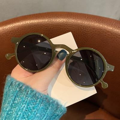 Новые винтажные женские солнцезащитные очки Модные Зеркальные Круглая Пластиковая Рамка Ретро Роскошные Для Отпуска Защита UV400