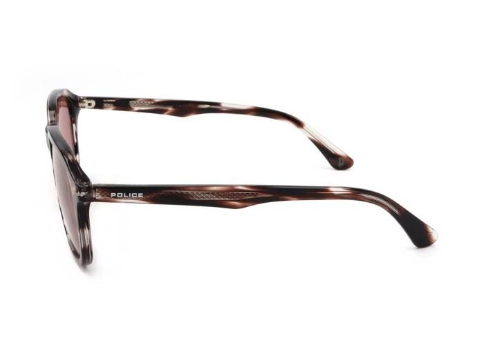 Lunettes de Soleil Police SPLL81 53/20/145 0GGU БЛЕСТЯЩИЙ МЕЛАНЖ КОРИЧНЕВЫЙ АЦЕТАТНЫЙ MAN POL SUN SPLL81 0GGU 53 20 145