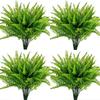 4 Bundles Artificial Plants Fake Boston Ferns Bushes Faux Shrubs Greenery UV Resistant Plant for Home Garden Outdoor Yard Decor