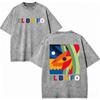 Vintage Washed Quevedo 2026 New Album El Baifo Tshirt High Street Fashion Trend Tshirts Men Women Casual Loose Cotton T Shirt
