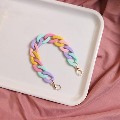 DIY аппаратные аксессуары, устойчивая к падению цепочка для телефона, цепочка-ремешок ярких цветов, украшение для мобильного телефона