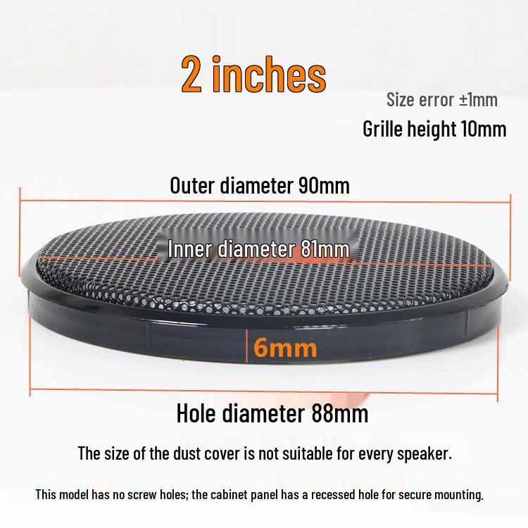 Speaker Grille Decorative Ring: Holeless Protective Cover for Car Subwoofer (1-10 inches)