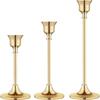 3Pcs Metal Candle Holder Simple Candlestick For Wedding Party Candlelight Dinner