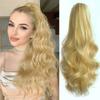 Synthetic Long Wavy Curly Ponytail Wig Extension Claw Ponytail Heat-Resistant Fiber Wig For Women Daily Party Wear