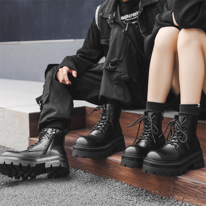 Длинные ботинки Martin мужские модные британские туфли в стиле ретро с высоким берцем из кожи 2024 года новые ботинки локомотив осень 8532-J