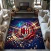 Фланелевый ковер с принтом AC Milan, нескользящий, мягкий, из полиэстера, для пола, декоративный коврик для спальни, гостиной, дивана, игровой комнаты, домашний декор