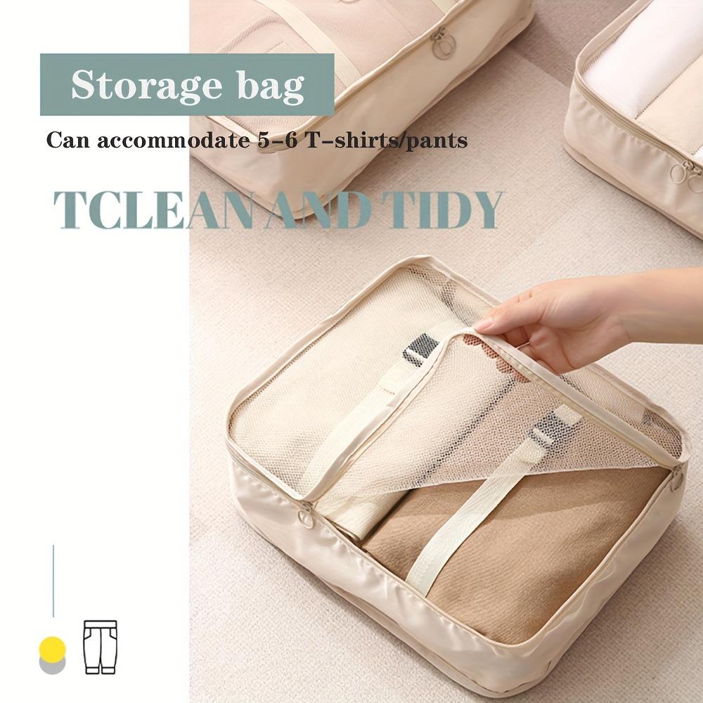 7 Piece Travel Storage Bag Set Large Capacity Portable Packing Organizer Clothes Shoes Socks Divider Bags