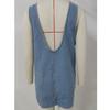 Женские джинсовые жилеты без рукавов с открытыми плечами и открытой спиной повседневные платья-майки с карманами