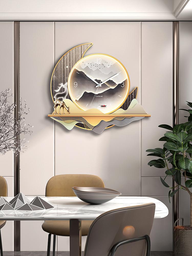 Nordic Home Decor Wall Hanging Clock Living Room Decoration Crystal Porcelain Clock Household Wall Hanging Silent Quartz Clock